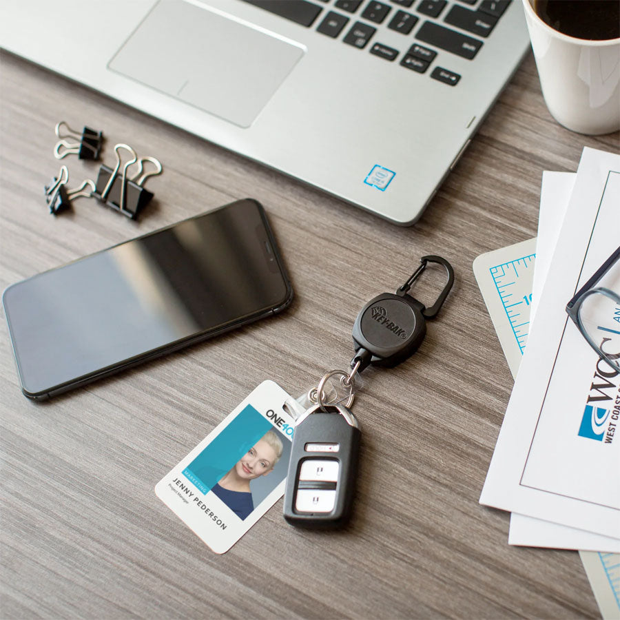 Key-Bak Sidekick 24" Professional Duty Self Retracting ID Badge and Key Chain Reel