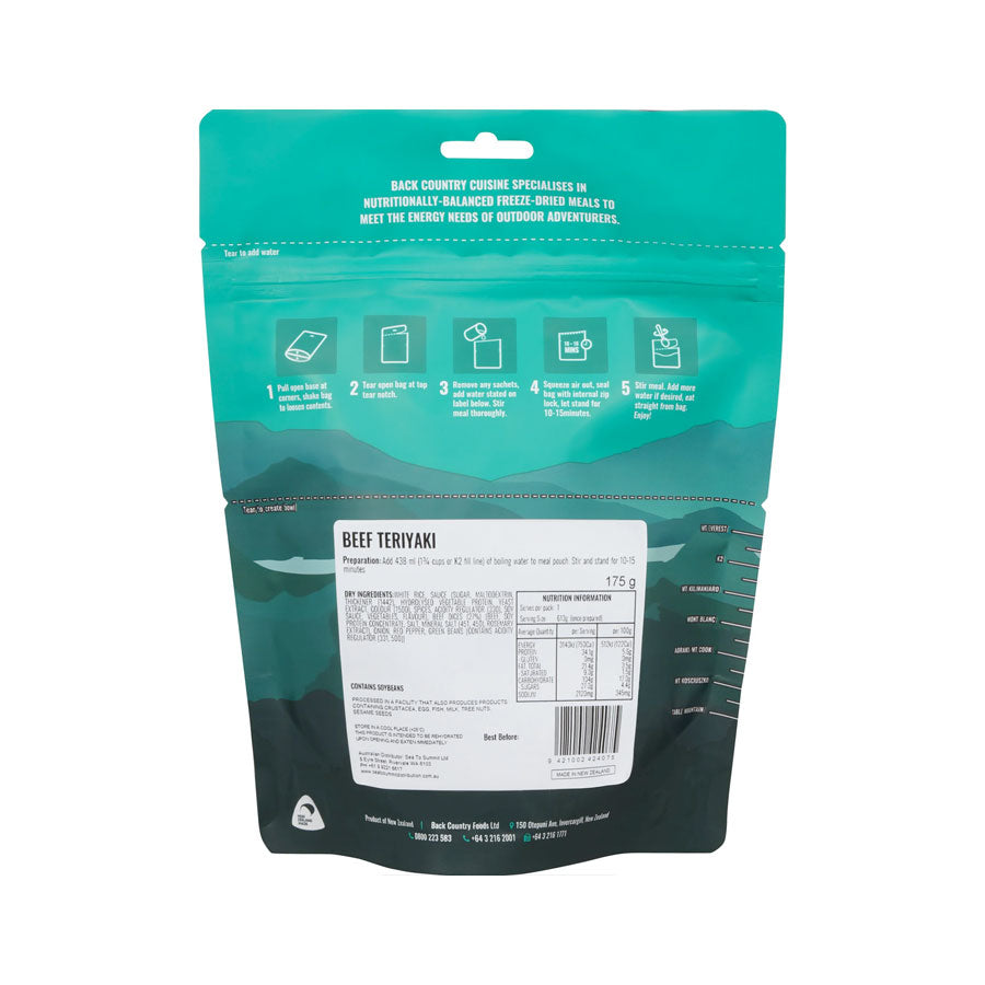 Back Country Cuisine Beef Teriyaki Gluten Free