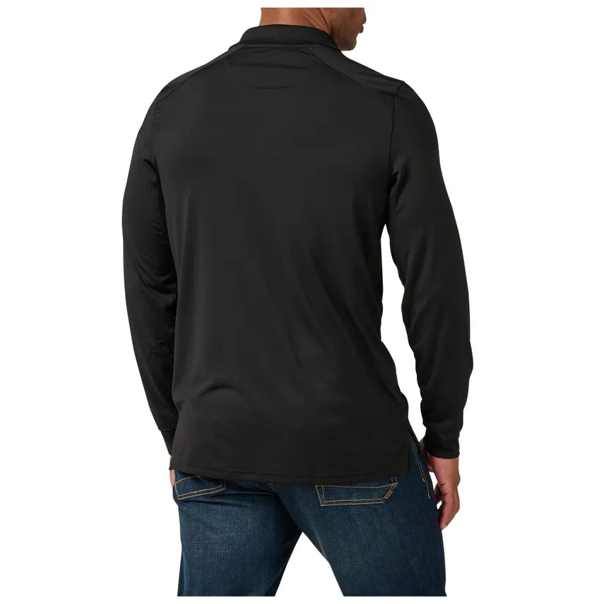 5.11 Helios Long Sleeve Mens Polo Shirt Black