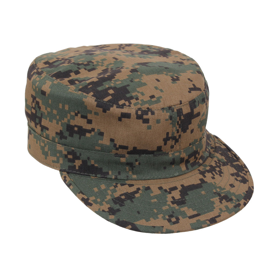 MilSpec Adjustable Camo Fatigue Cap - Woodland Digital Camo