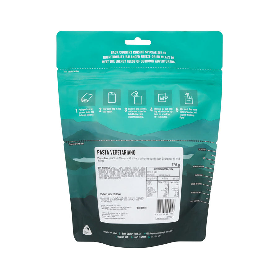 Back Country Cuisine Pasta Vegetariano - Vegan