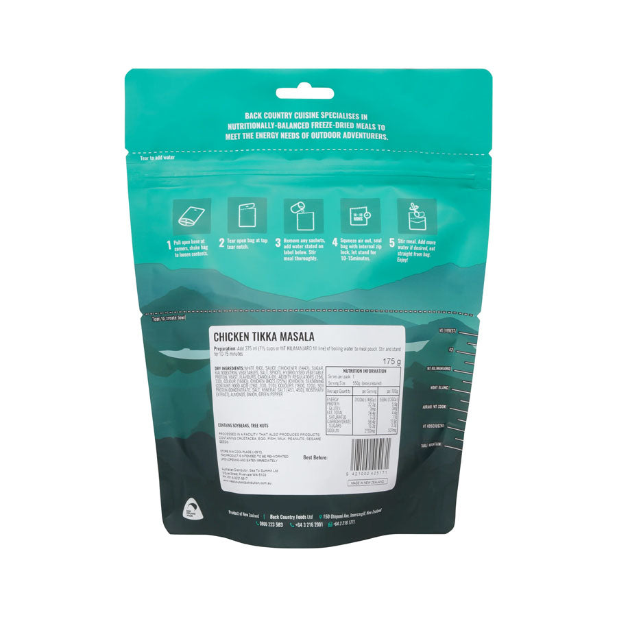 Back Country Cuisine Chicken Tikka Masala Gluten Free