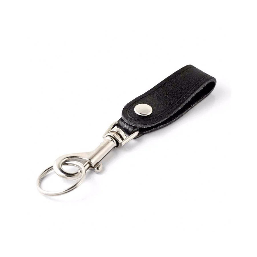 KEY-BAK Bolt Snap Key Ring with Detachable Leather Strap