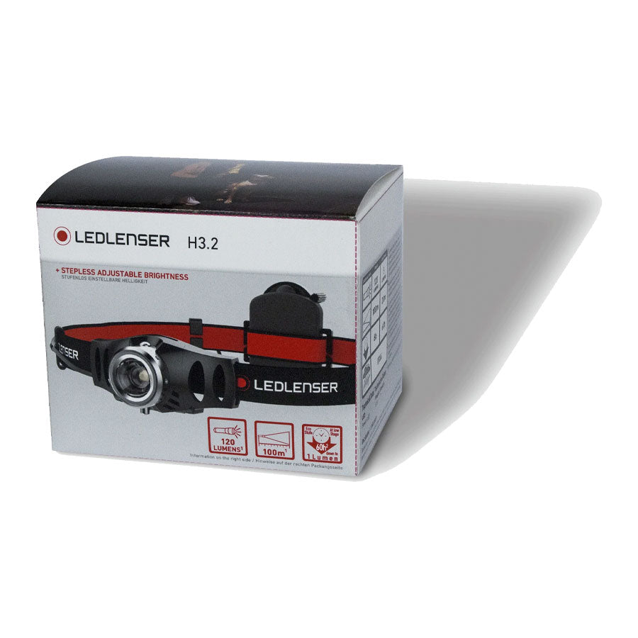 Ledlenser H3.2 120 Lumens Lightweight Stepless Light Dimmer Headlamp