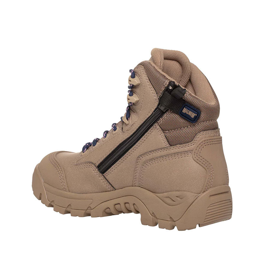 Magnum Womens Precision Max Side Zip Composite Toe Waterproof I-shield  - Stone