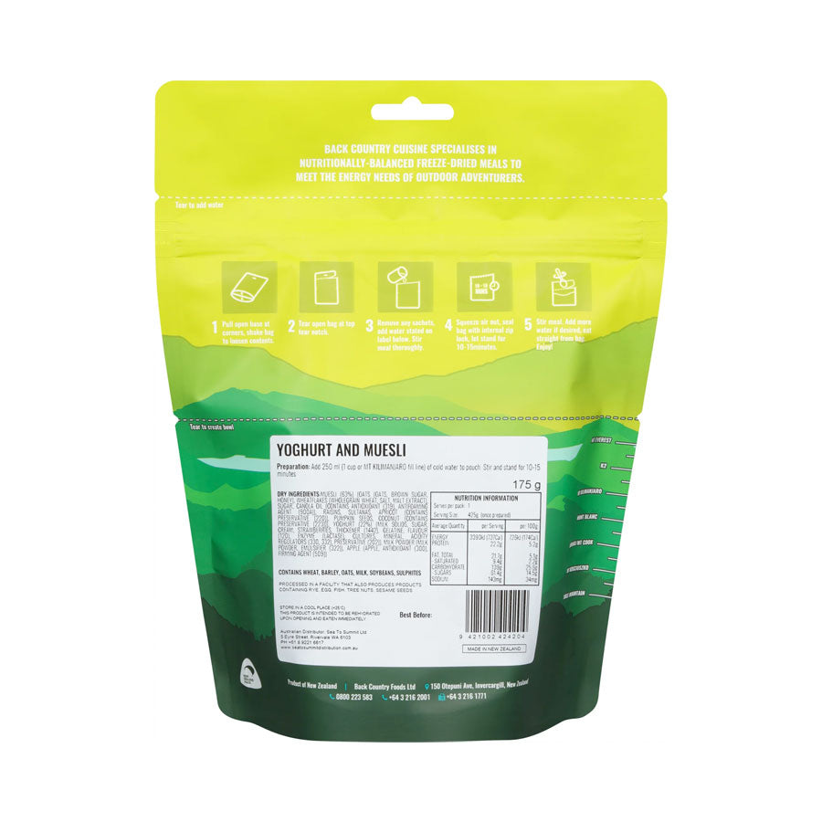 Back Country Cuisine Yoghurt &amp; Muesli