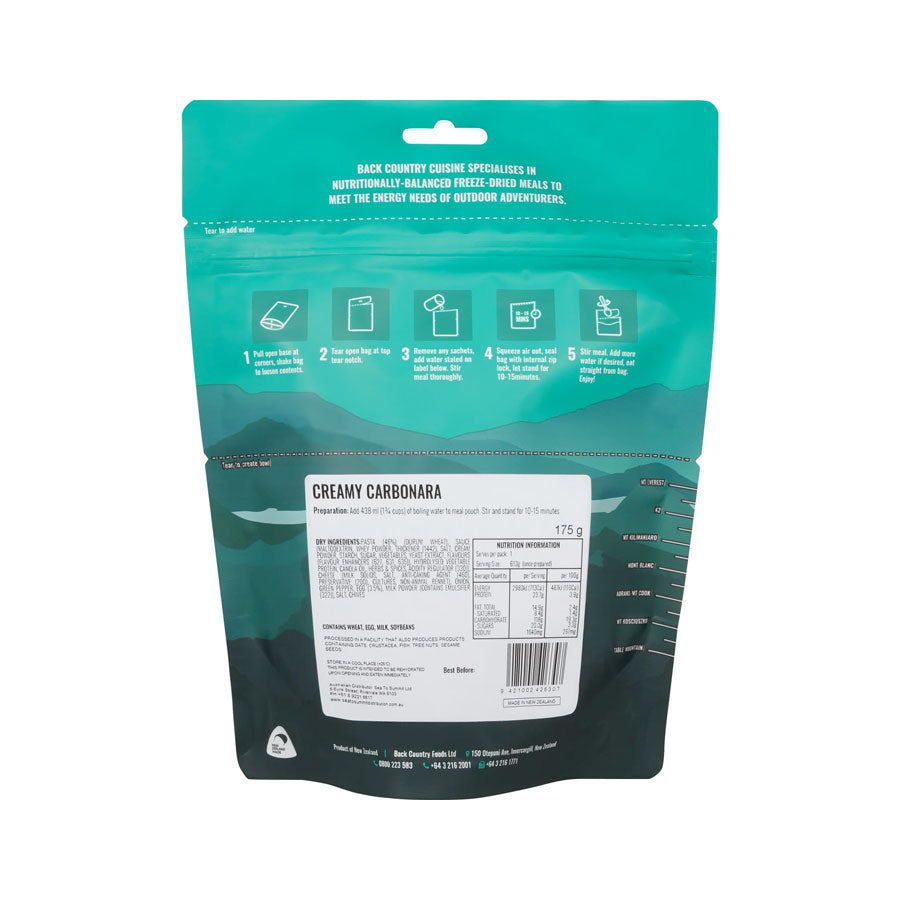 Back Country Cuisine Creamy Carbonara