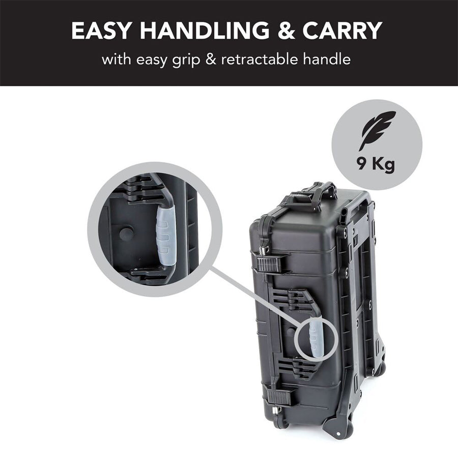 Evolution Gear Trolley Hard Case for Drones, Cameras &amp; Sensitive Equipments 5525 - Black