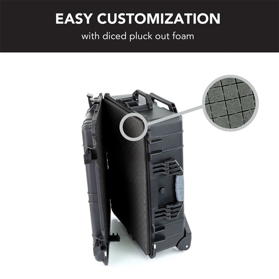 Evolution Gear Trolley Hard Case for Drones, Cameras &amp; Sensitive Equipments 5525 - Black