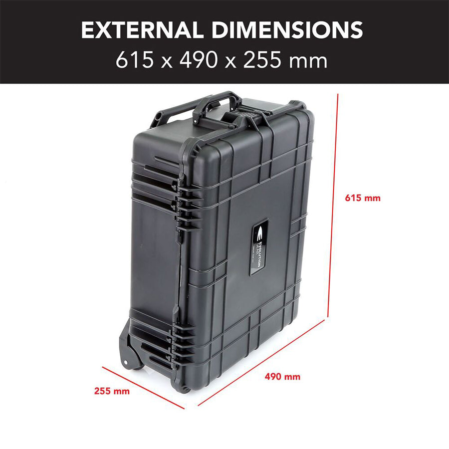 Evolution Gear Trolley Hard Case for Drones, Cameras &amp; Sensitive Equipments 5525 - Black