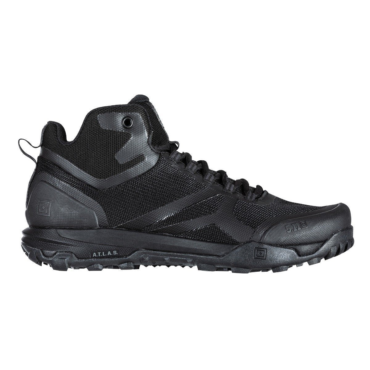 5.11 ATLAS Mid Boot Black Footwear 5.11 Tactical 7.0 US Regular Tactical Gear Supplier Tactical Distributors Australia