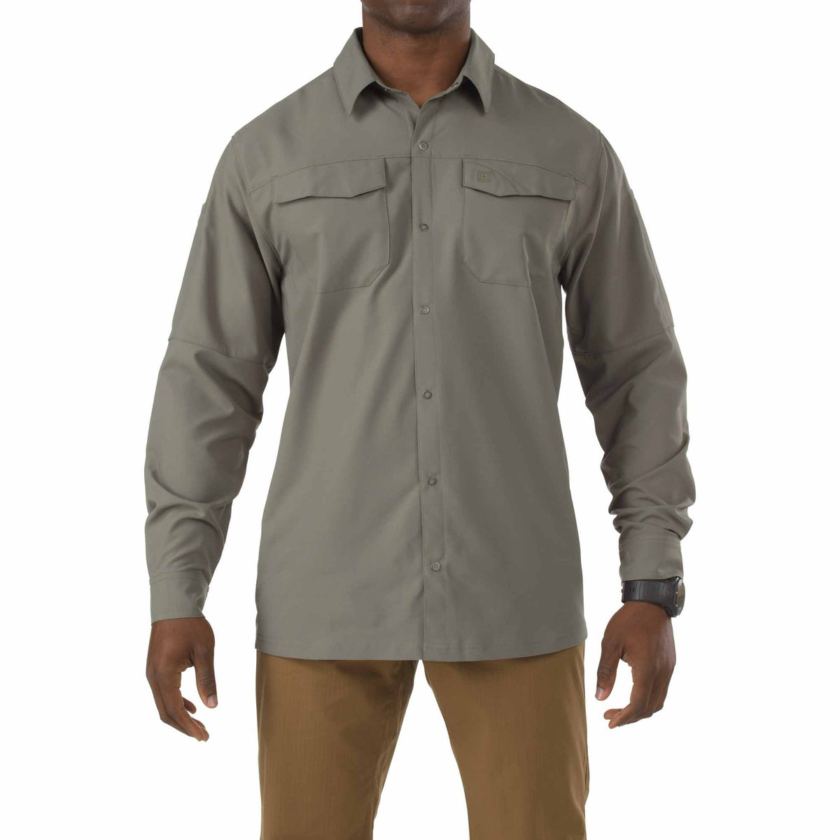 5.11 Freedom Flex Woven Long Sleeve Shirt Sage Green Shirts 5.11 Tactical Small Tactical Gear Supplier Tactical Distributors Australia