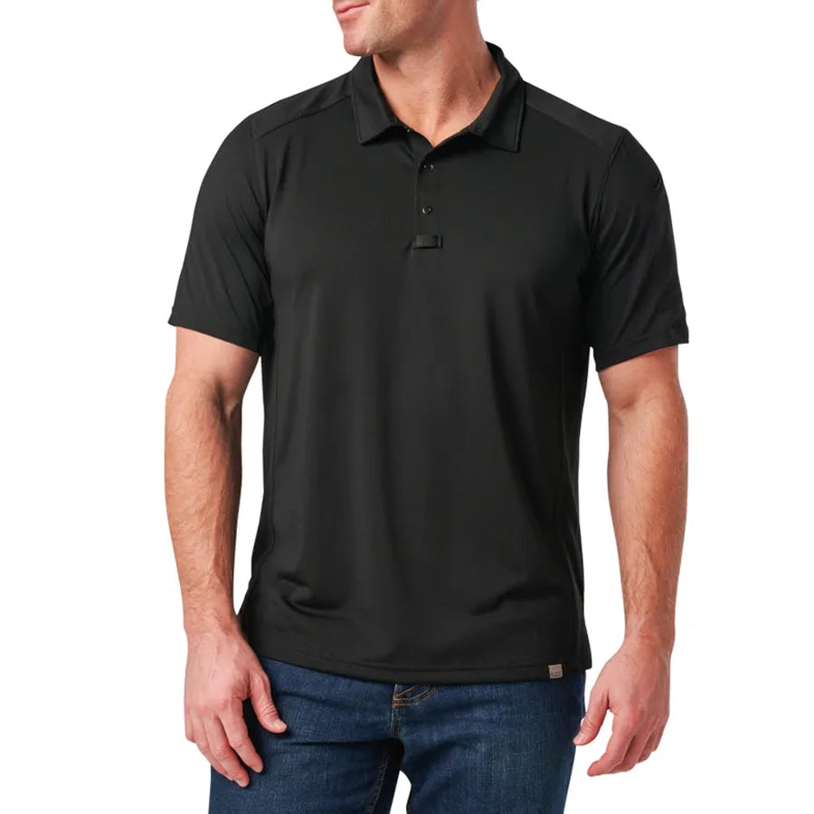 5.11 Paramount Crest Polo Shirt Short Sleeve Polos 5.11 Tactical Small Black Tactical Gear Supplier Tactical Distributors Australia