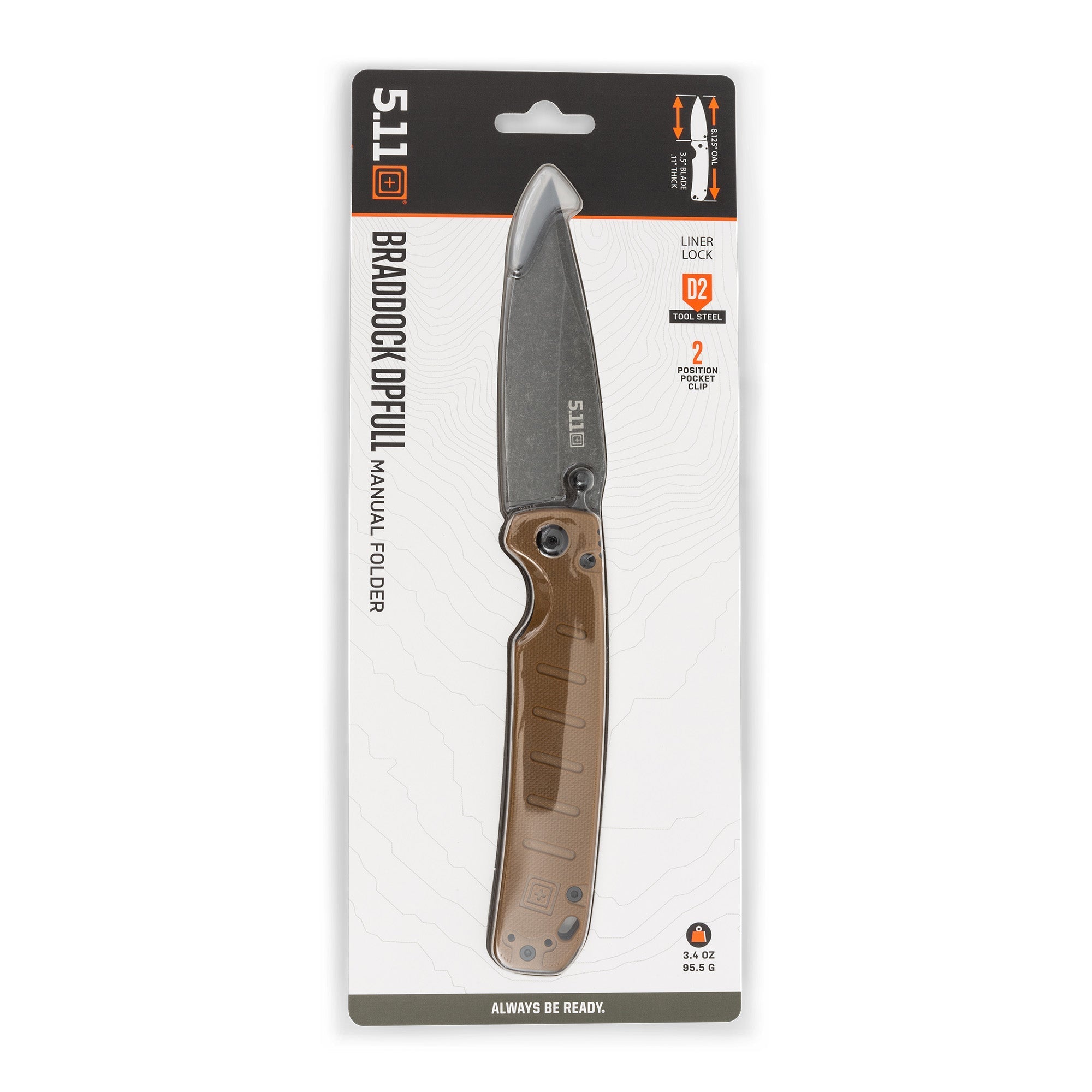 5.11 Tactical Braddock DP Full Knife Blades and Multi-Tools 5.11 Tactical Tactical Gear Supplier Tactical Distributors Australia