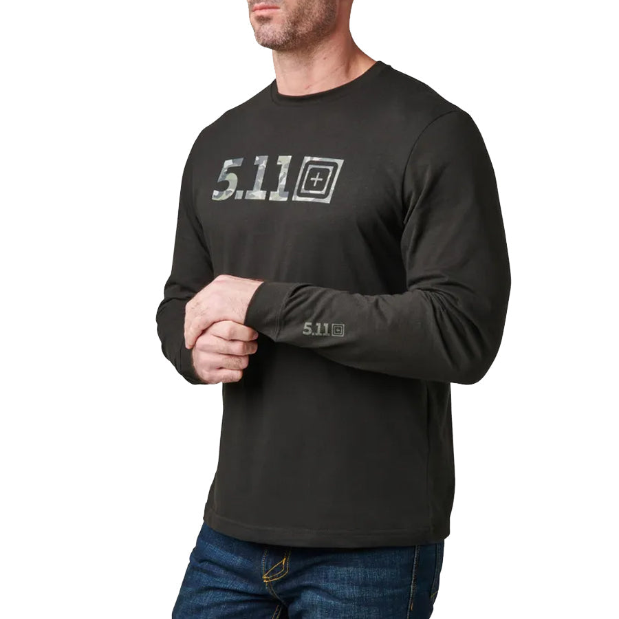 5.11 Tactical Camo Logo Fill Long Sleeve Tee Tees 5.11 Tactical Tactical Gear Supplier Tactical Distributors Australia