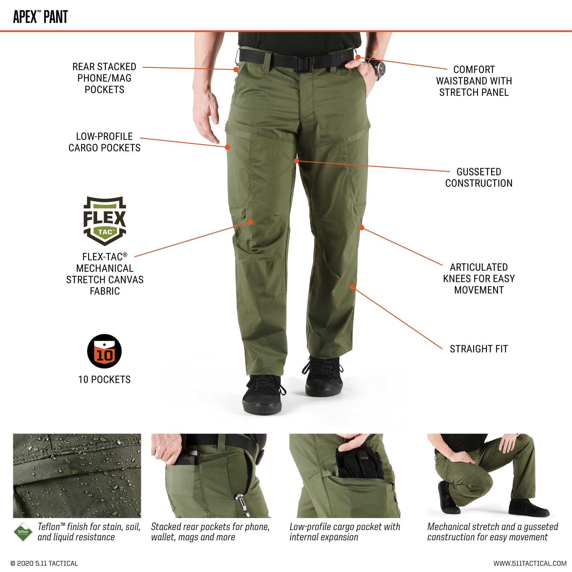 5.11 Tactical Covert Apex Pant Ranger Green Pants 5.11 Tactical Tactical Gear Supplier Tactical Distributors Australia