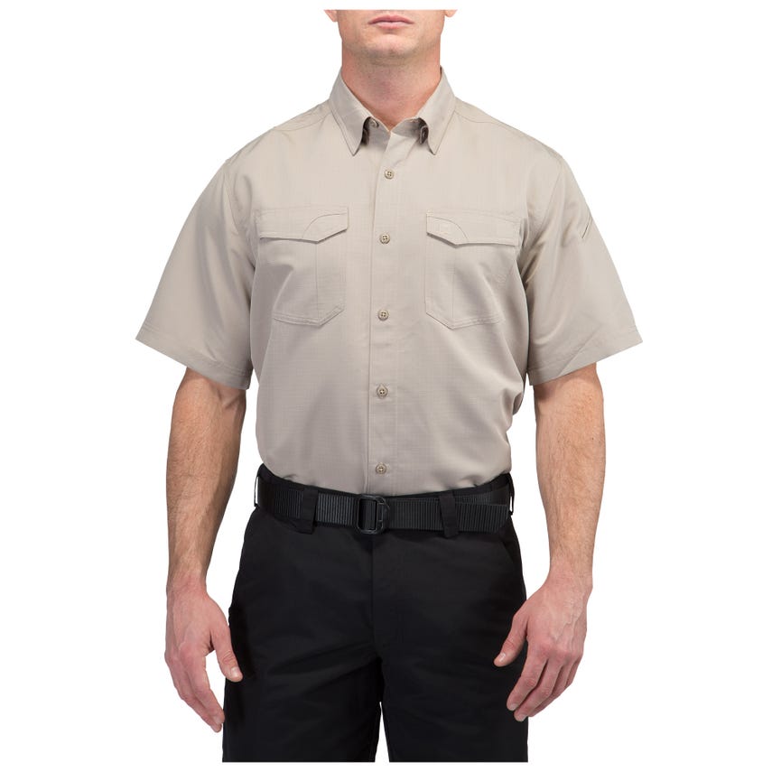 5.11 Tactical Fast-Tac Short-Sleeve Shirt Shirts 5.11 Tactical Small Khaki Tactical Gear Supplier Tactical Distributors Australia