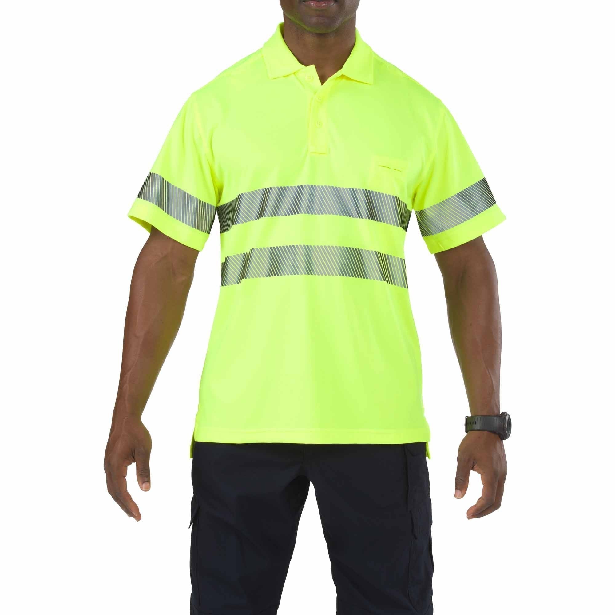 5.11 Tactical High-Visibility Yellow Short Sleeve Polo Shirts 5.11 Tactical Tactical Gear Supplier Tactical Distributors Australia