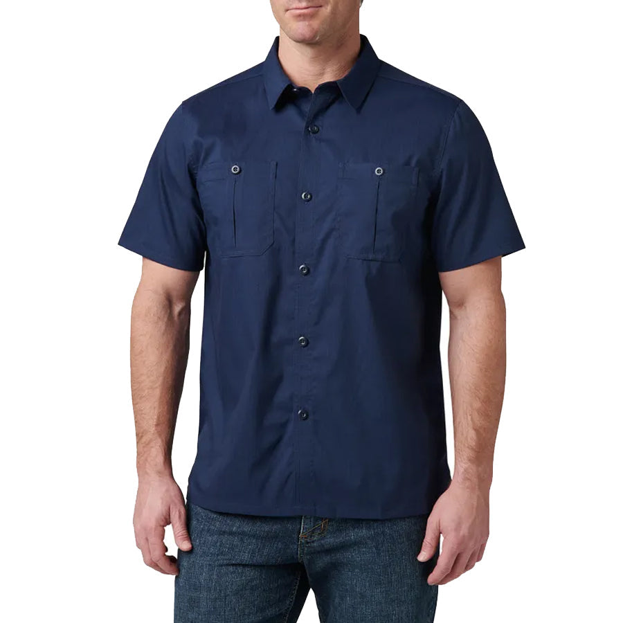 5.11 Tactical Landen Work Shirt Short Sleeve Shirts 5.11 Tactical Small Pacific Navy Tactical Gear Supplier Tactical Distributors Australia