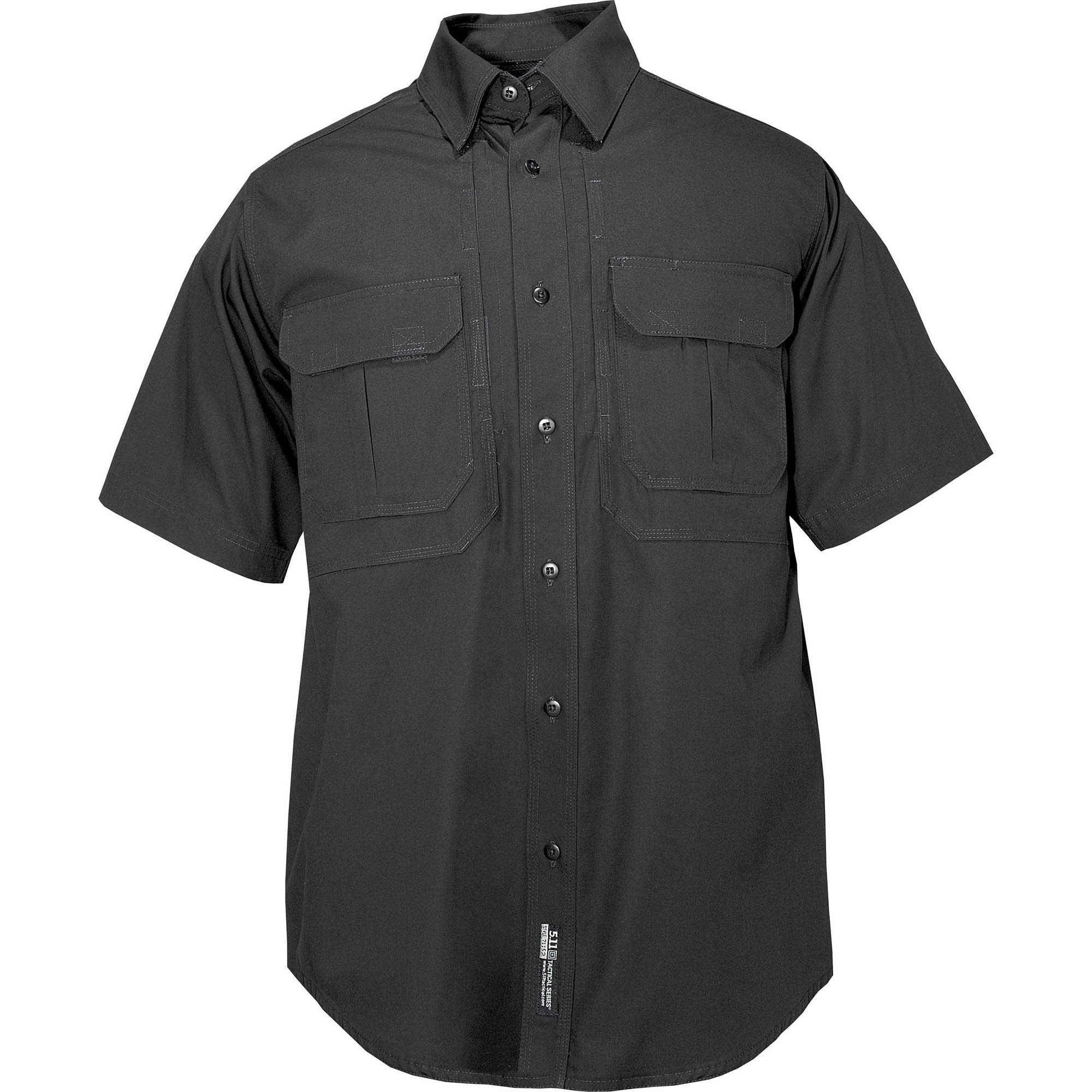 5.11 Tactical Men's Short Sleeve Tactical Shirt Shirts 5.11 Tactical Black Extra Small Tactical Gear Supplier Tactical Distributors Australia
