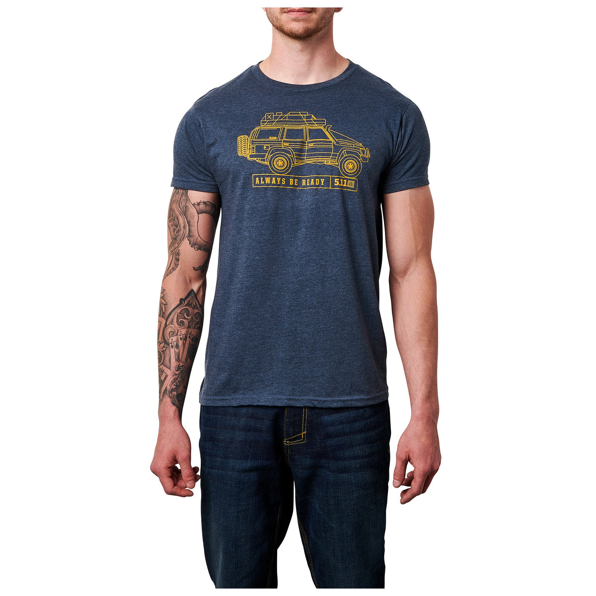 5.11 Tactical Offroad Dreamin&#39; Tee Dark Navy Heather Tees &amp; Tanks 5.11 Tactical Tactical Gear Supplier Tactical Distributors Australia