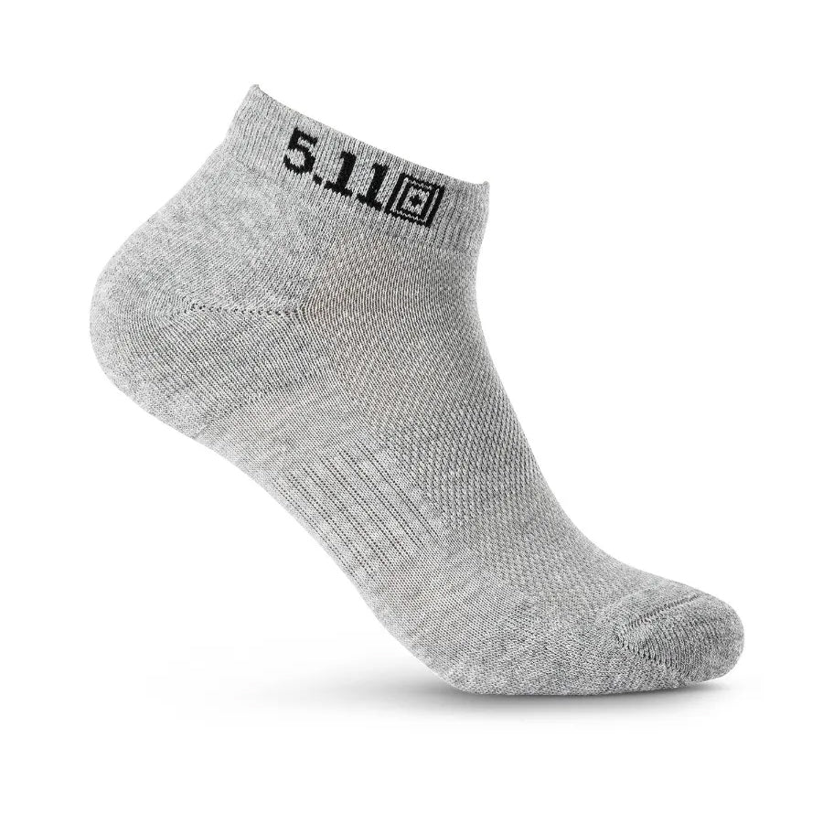 5.11 Tactical PT-R Basic Ankle Socks (6-Pack) Footwear Accessories 5.11 Tactical Heather Grey Small Tactical Gear Supplier Tactical Distributors Australia