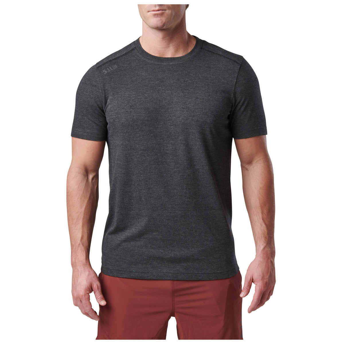 5.11 Tactical PT-R Charge Short Sleeve Top 2.0 Tees &amp; Tanks 5.11 Tactical Black Heather Small Tactical Gear Supplier Tactical Distributors Australia