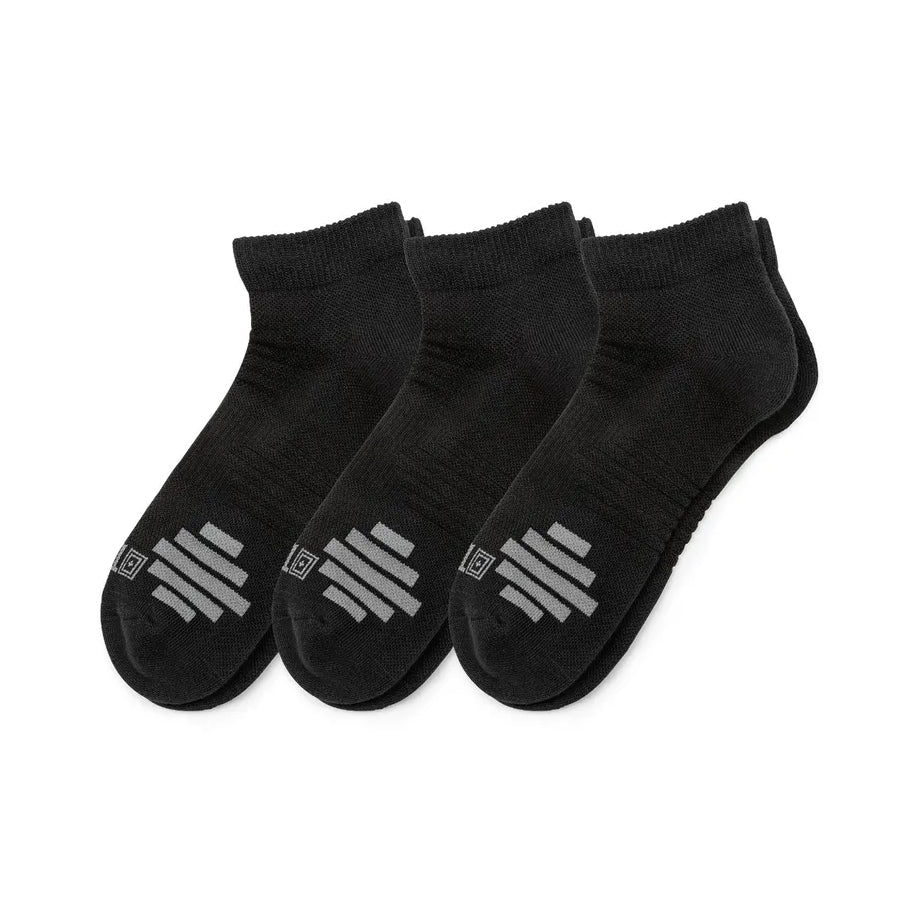 5.11 Tactical PT-R Plus Ankle Socks (3-Pack) Footwear Accessories 5.11 Tactical Black Small Tactical Gear Supplier Tactical Distributors Australia