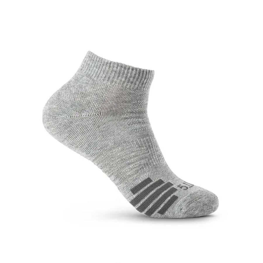 5.11 Tactical PT-R Plus Ankle Socks (3-Pack) Footwear Accessories 5.11 Tactical Heather Grey Small Tactical Gear Supplier Tactical Distributors Australia