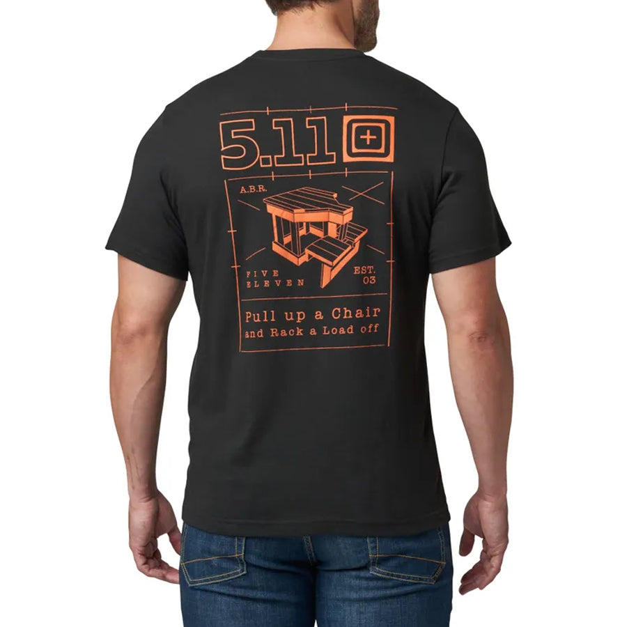 5.11 Tactical Pull up a Chair Tee Black Tees &amp; Tanks 5.11 Tactical Tactical Gear Supplier Tactical Distributors Australia