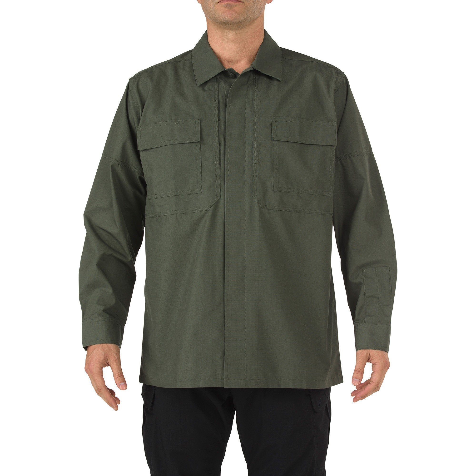 5.11 Tactical RipStop TDU Long Sleeve Shirt Shirts 5.11 Tactical TDU Green Extra Small Tactical Gear Supplier Tactical Distributors Australia
