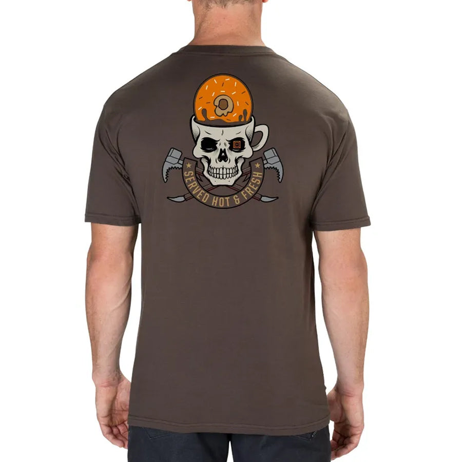 5.11 Tactical Served Fresh Tee Short Sleeve Shirt Brown Heather Tees &amp; Tanks 5.11 Tactical Tactical Gear Supplier Tactical Distributors Australia