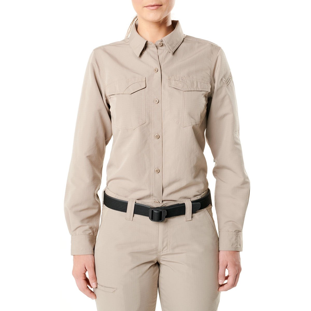 5.11 Tactical Women's Fast-Tac Long Sleeve Shirt Shirts 5.11 Tactical Khaki X-Small Tactical Gear Supplier Tactical Distributors Australia