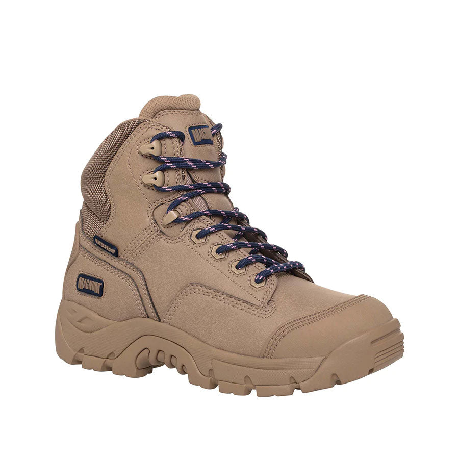 Magnum Womens Precision Max Side Zip Composite Toe Waterproof I-shield  - Stone