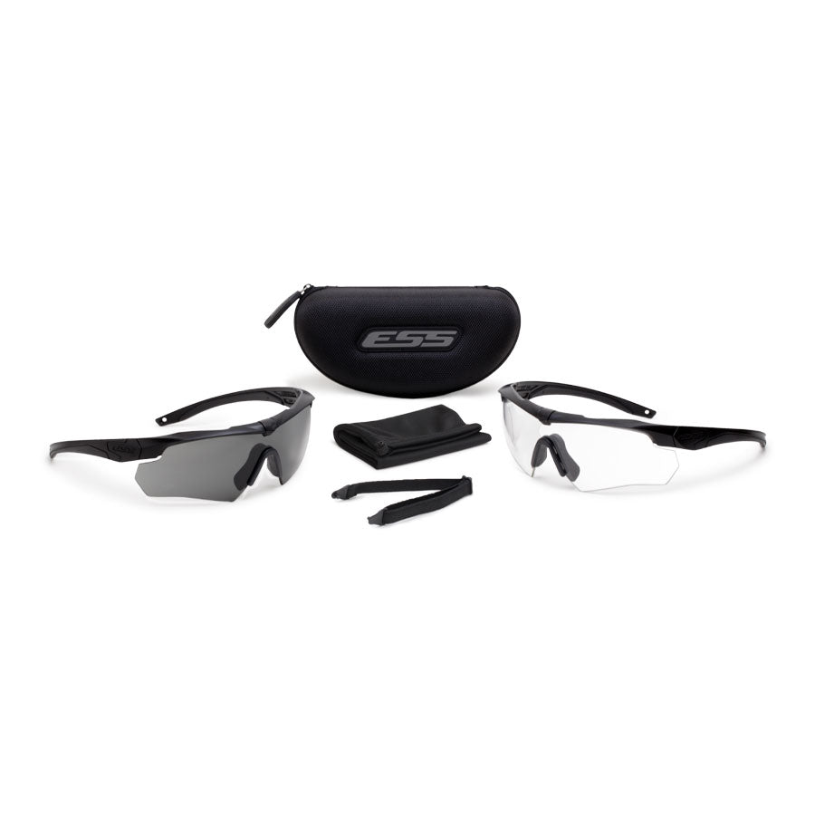 ESS Crossbow 2X Kit Black Frame Clear and Smoke Gray Lens