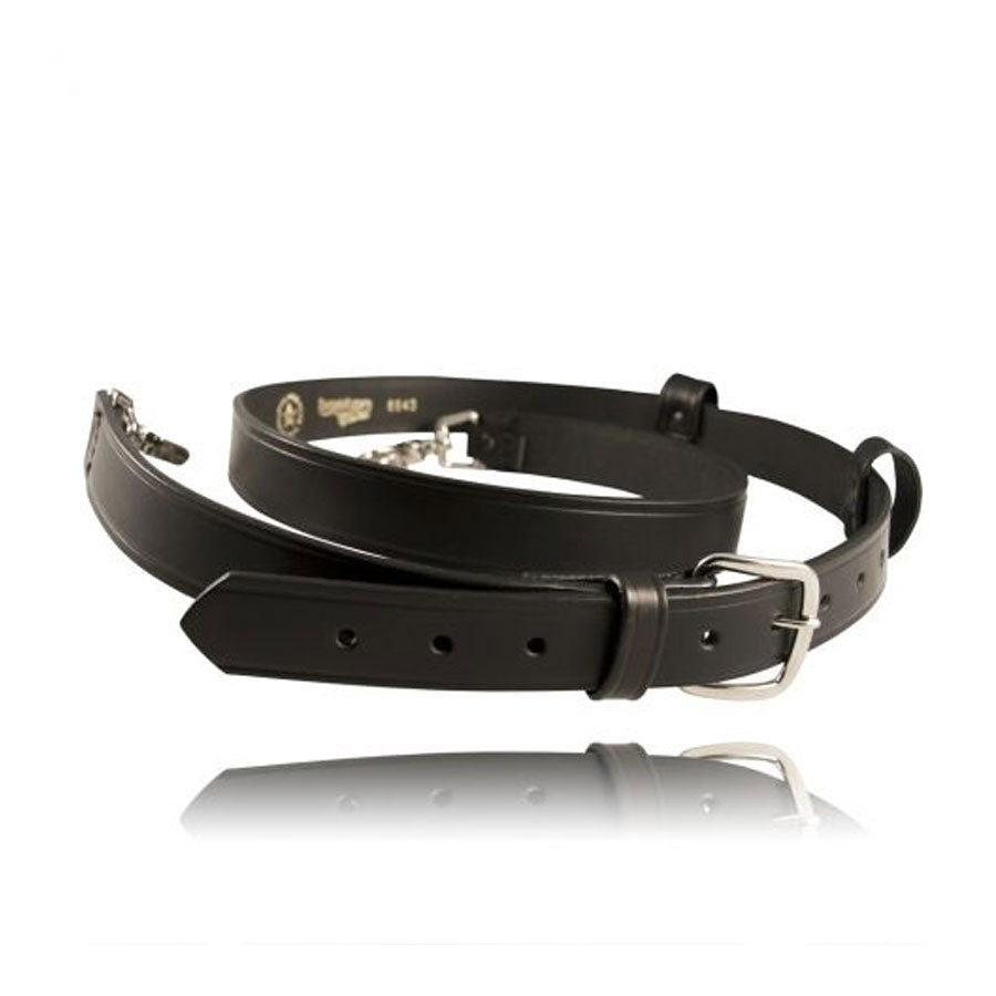 Boston Leather Firefighter's Radio Strap Original 1 1/4 Plain Black