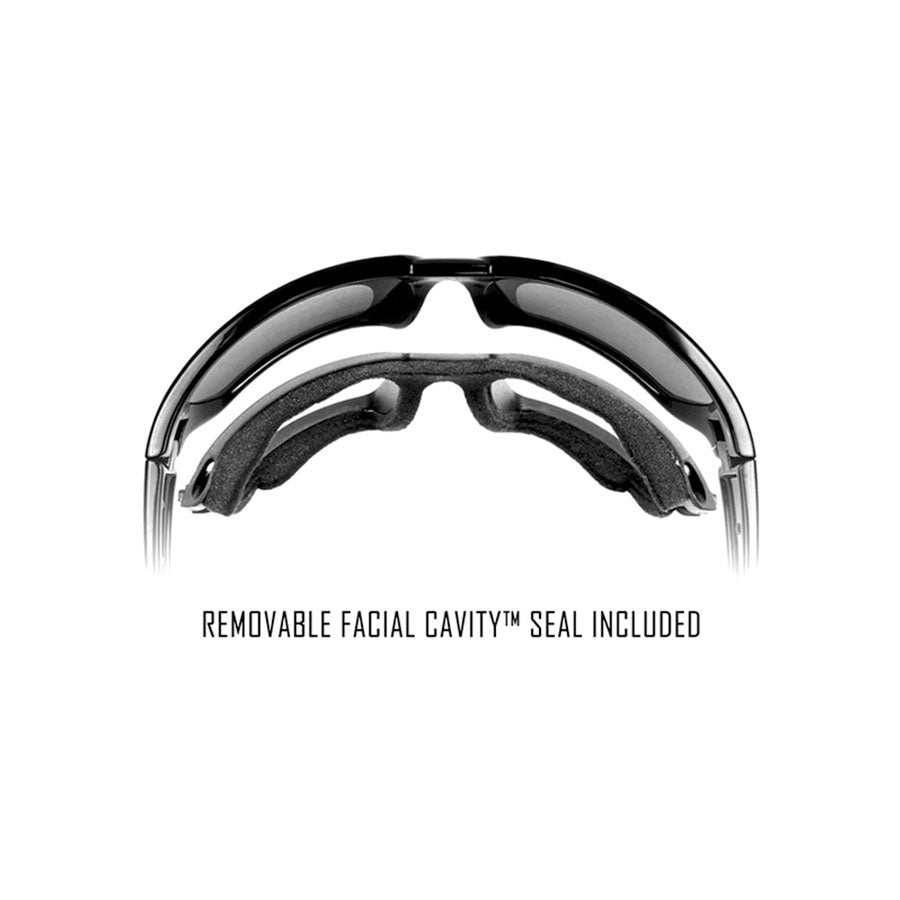 Wiley X Gravity Captivate Polarised Blue Mirror Lens with Crystal Black Frame