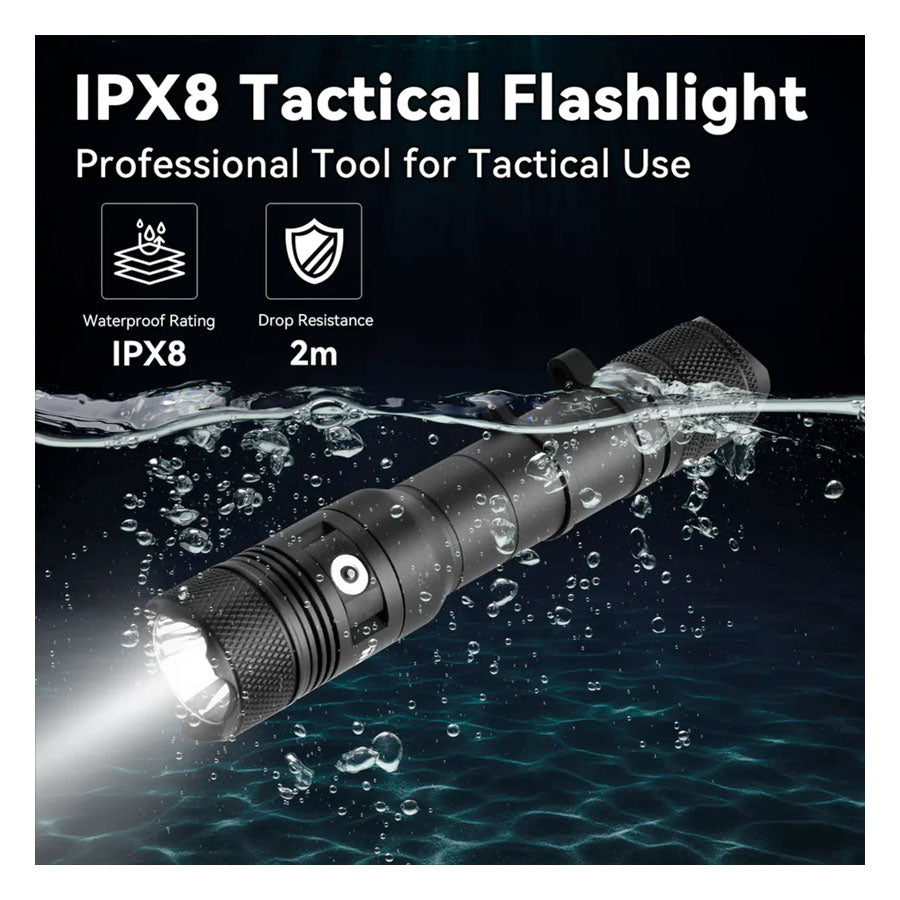 PowerTac Huntsman Tactical WML Package 1250 Lumen High Power Weapon Flashlight