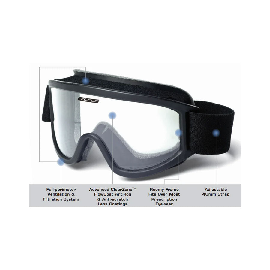 ESS Tactical XT Goggle Black