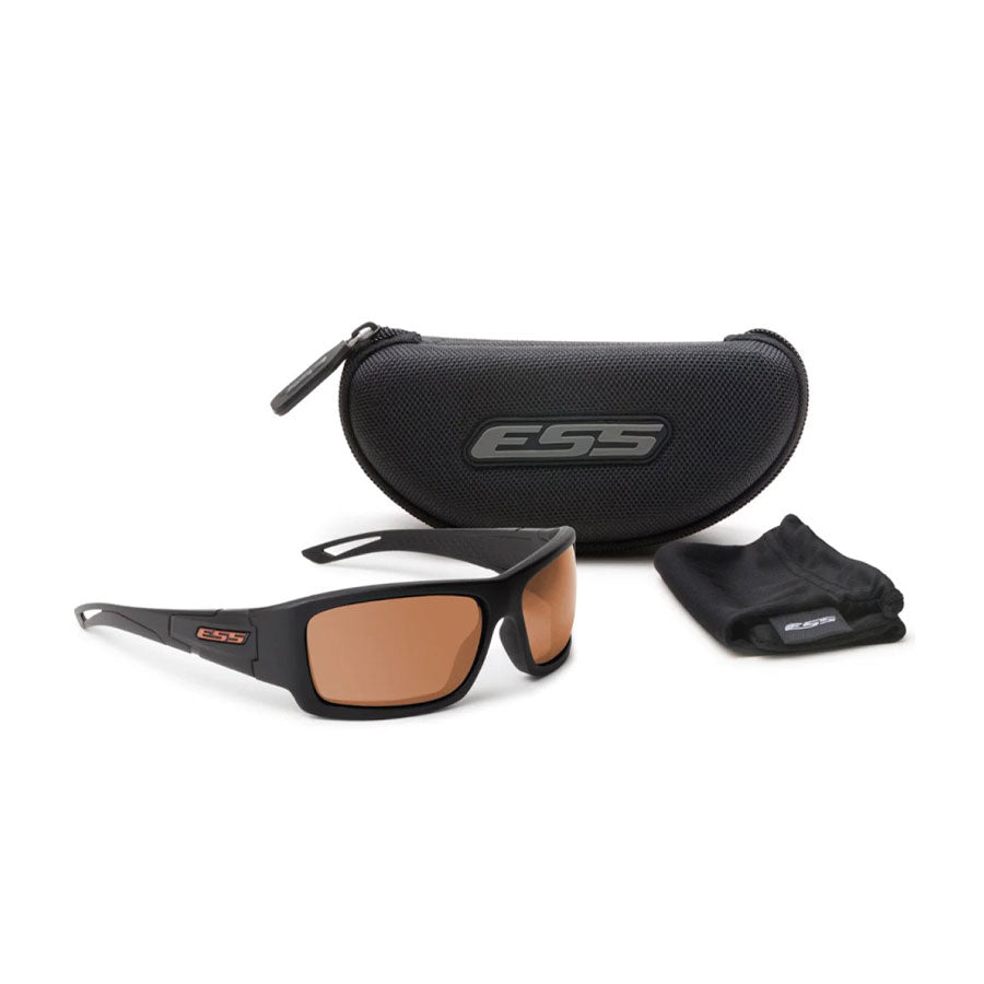 ESS Credence Sunglasses Black Frame Mirrored Copper Lens