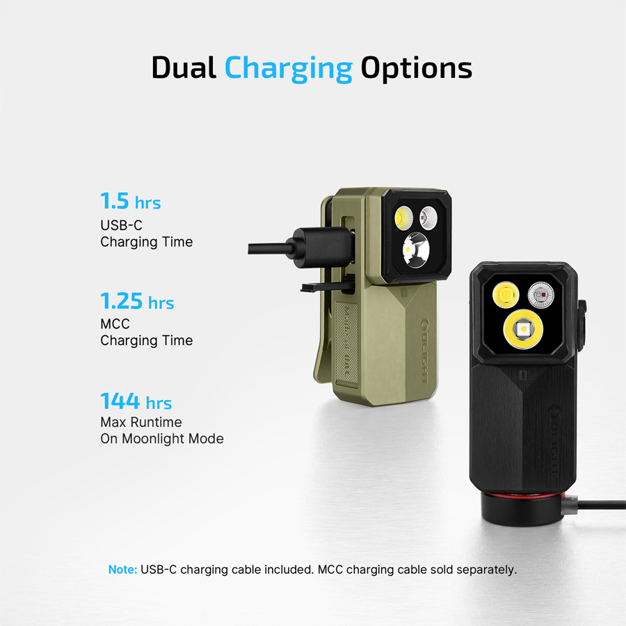 Olight Oclip 2 Ultra Clip Torch | UV, Floodlight, Red Light & Spotlight