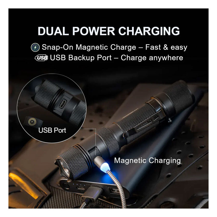 PowerTac E9R GEN4 2550 Lumen Tactical EDC Flashlight