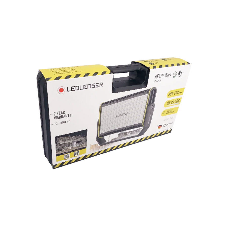 Ledlenser AF12R Work 8000 Lumens Rechargeable/Mains Hybrid Floodlight IP67 Diffuser &amp; Tunable White Light
