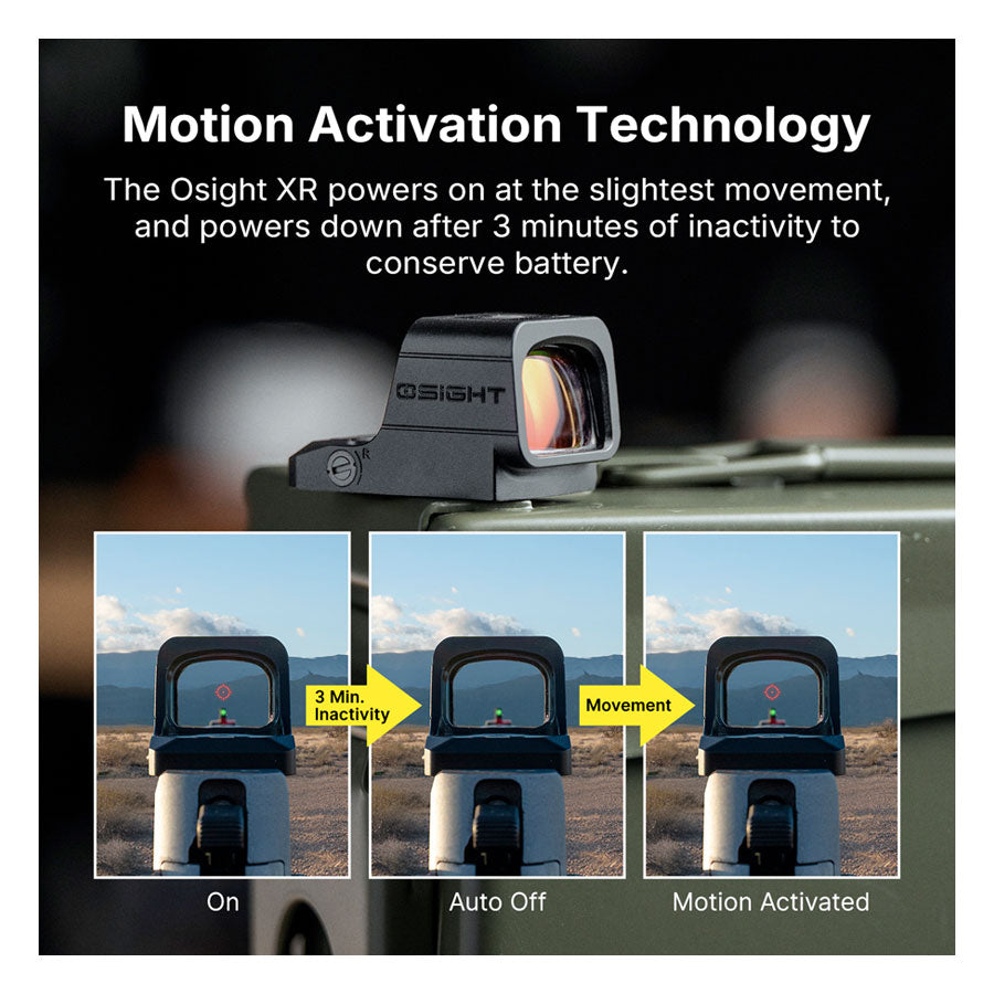 Olight Osight XR Enclosed Red Dot Sight with Ruggedized Miniature Reflex Footprint and 2/6+32 MOA Multi-Reticle System
