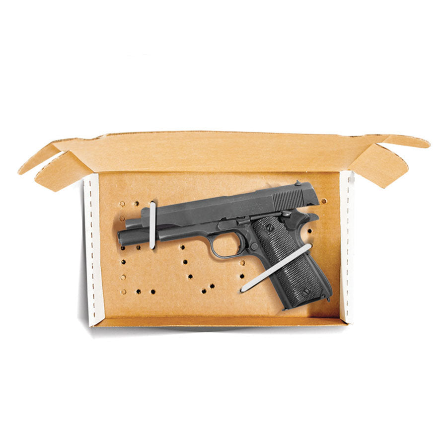 Arrowhead Forensics Printed Tie Down Large Weapons Boxes - Pistol Box - 12 x 7.5 x 2 inches - 25/pk