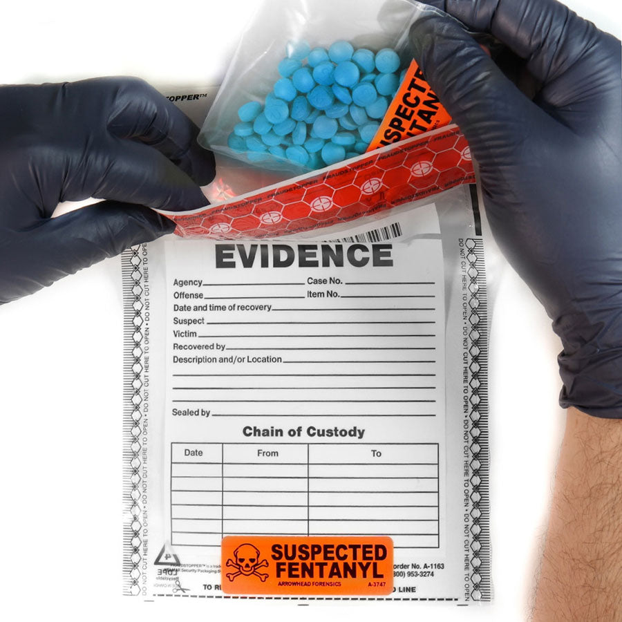 Arrowhead Forensics Suspected Fentanyl Packaging Kit 9" x 12" 5/pk
