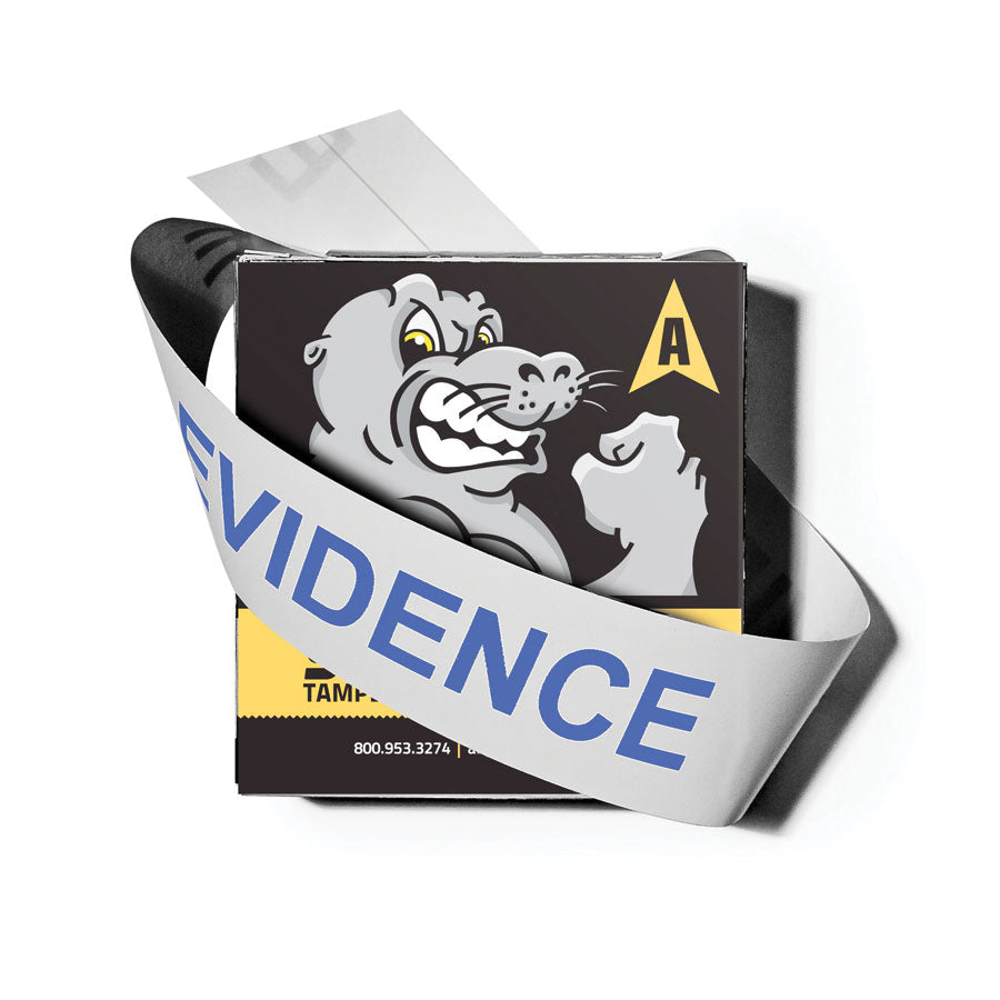 Arrowhead Forensics SuperSeal™ Evidence Tape Split Back Liner - Blue &quot;Evidence&quot; Imprint on White - 2&quot; x 100&#39;