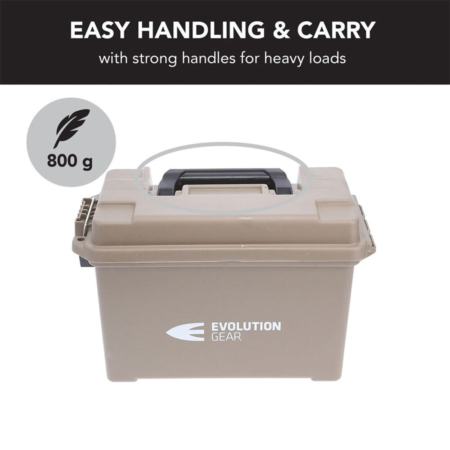 Evolution Gear Medium Ammunition Case Weatherproof Ammo Box / Dry Box