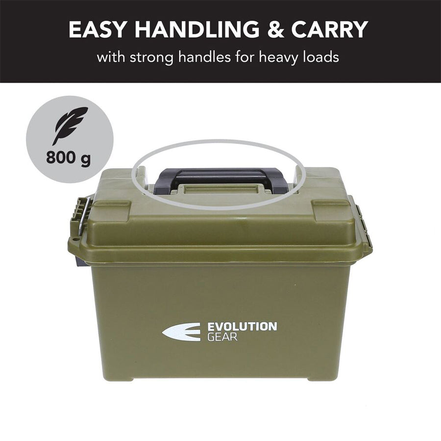 Evolution Gear Medium Ammunition Case Weatherproof Ammo Box / Dry Box