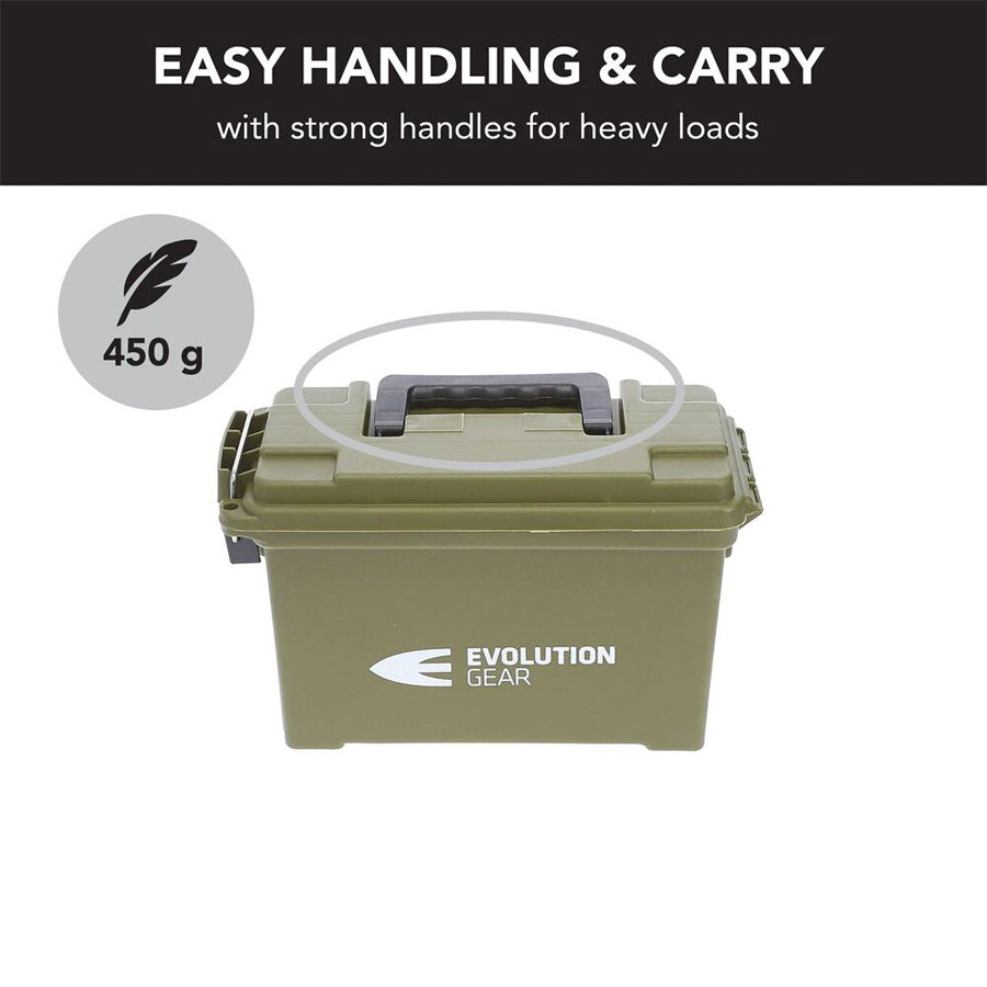 Evolution Gear Small Ammunition Box Weatherproof Ammo Case / Dry Box